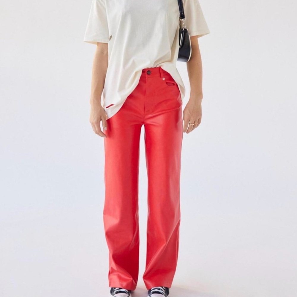 Urban Outfitters Red Wide Leg Pants